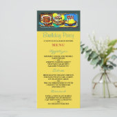 Cake Art Jazz Verjaardagsfeest Menu (Staand voorkant)