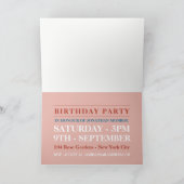 Cake Art Peach Birthday Party Invitation (Binnen)