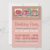 Cake Art Peach Birthday Party Kaart (Voorkant)