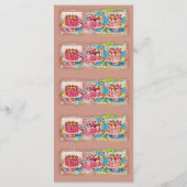 Cake Art Peach Verjaardagsfeest Menu (Achterkant)