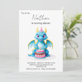 *~* Cake Baby Dragon Foto AP88 Verjaardagsfeest Kaart (Staand voorkant)