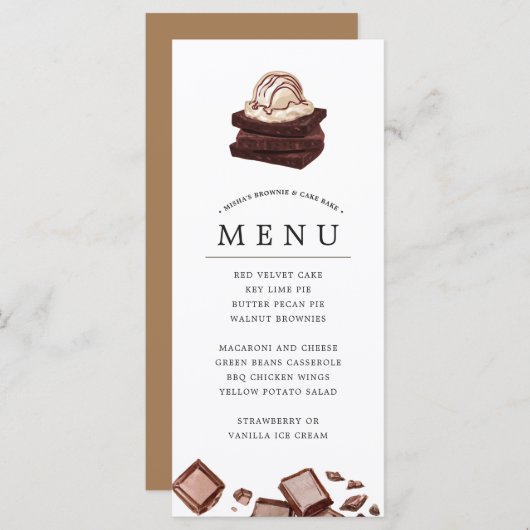 Cake Bake | Themapagina Menu (Voorkant / Achterkant)