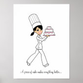 Cake Baker Chef Girl Poster (Voorkant)