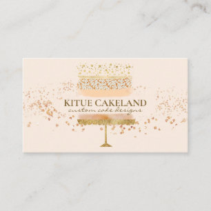 Cake Baker-logo met glitterschuine streken Visitekaartje
