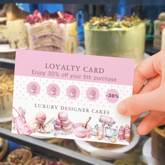 Cake Baker Loyalty Rewards Promotionele QR-code Visitekaartje