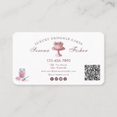 Cake Baker Loyalty Rewards Promotionele QR-code Visitekaartje (Achterkant)