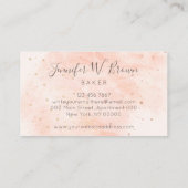 Cake Baker Pastry Visitekaartje (Achterkant)
