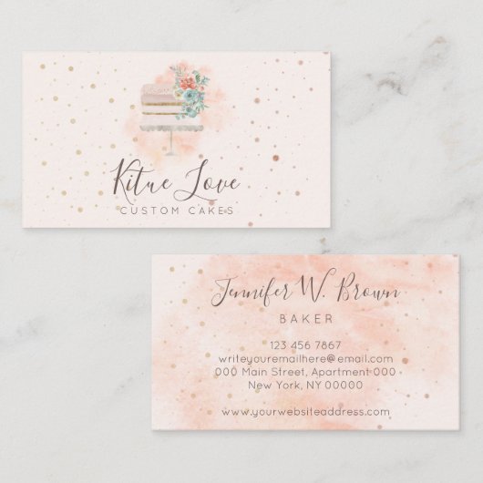 Cake Baker Pastry Visitekaartje (Voorkant / Achterkant)