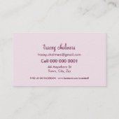 CAKE BAKER schattige moderne bakkerij logo roze ch Visitekaartje (Achterkant)