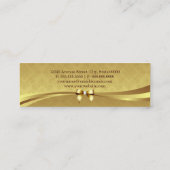 Cake Baker - Shiny Gold Damask Mini Visitekaartje (Achterkant)