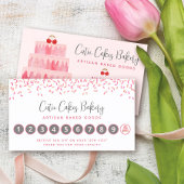 Cake Bakery Blush Pink Sprinkles Pastry Chef Chic Klantenkaartje
