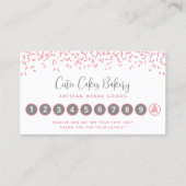 Cake Bakery Blush Pink Sprinkles Pastry Chef Chic Klantenkaartje (Voorkant)