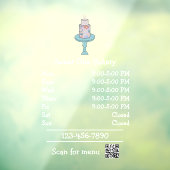 Cake Bakery Boutique Bedrijf Raamsticker (Vel 3)