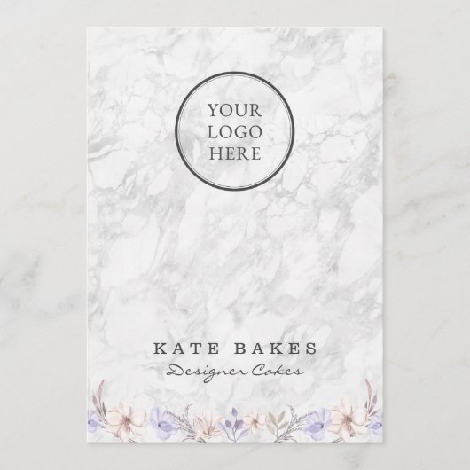 Cake Bakery Cafe Restaurant Marmer Menu Prijslijst (Voorkant)