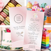Cake Bakery Chef Blush Pink Cafe Prijslijst Menu