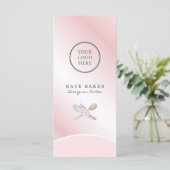 Cake Bakery Chef Blush Pink Cafe Prijslijst Menu (Staand voorkant)