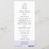 Cake Bakery Chef Marble Cafe Flat Menu Prijslijst (Achterkant)