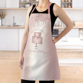 Cake Bakery Chef Roos Gold Glitter Drivers Script Schort