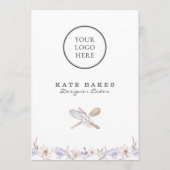 Cake Bakery Chef Waterverf Flat Menu Prijslijst (Voorkant)