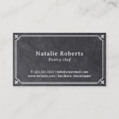 Cake Bakery Cupcake  Whisk Logo Chalkboard Visitekaartje (Achterkant)