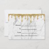 Cake Bakery Gold Drip Pastry Chef Marble (Achterkant)