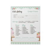 Cake Bakery Green Bestelformulier Notitieblok (Linkerzijde)