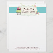 Cake Bakery Letterhead Custom Briefhoofd (Voorkant / Achterkant)