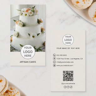 Cake Bakery Logo Foto Zakelijke Kaart Visitekaartje