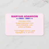 Cake Bakery Logo & Slogan | Professional Company Visitekaartje (Achterkant)