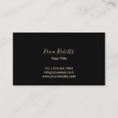 Cake Bakery Pastry Chef Modern Black & Gold Visitekaartje (Achterkant)