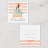Cake Bakery Pastry Chef Whimsical Waterverf Baker Vierkante Visitekaartje (Voorkant / Achterkant)