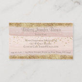 Cake Bakery Pastry Patisserie glitter roze Visitekaartje (Achterkant)