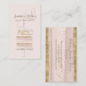 Cake Bakery Pastry Patisserie glitter roze Visitekaartje (Voorkant / Achterkant)