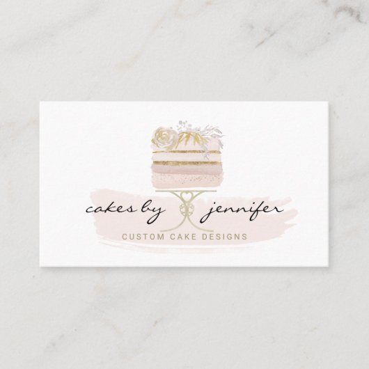 Cake Bakery Pastry Patisserie Wedding Organizer Visitekaartje (Voorkant)