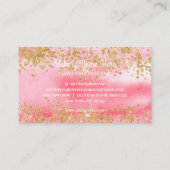 Cake Bakery Patisserie Pink Sparkle Elegant Visitekaartje (Achterkant)