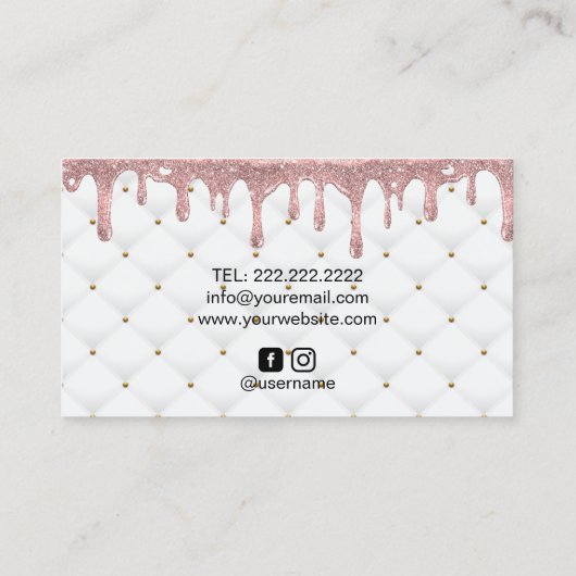 Cake Bakery Roos Gold Drip Luxe Visitekaartje (Achterkant)