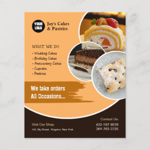 Cake Bakery Shop Custom Flyer