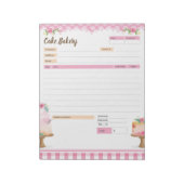 Cake Bakery Thema Bestelformulier en Factuur Notit Notitieblok (Linkerzijde)