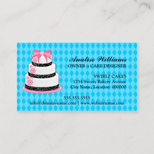 Cake Bakery Visitekaartje (Achterkant)