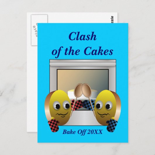 Cake Baking Contest Briefkaart (Voorkant / Achterkant)