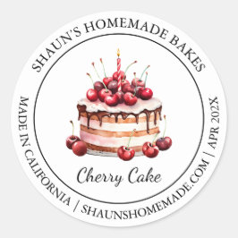 Cake Baking Modern label