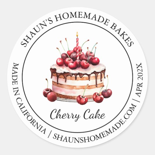Cake Baking Modern label (Voorkant)