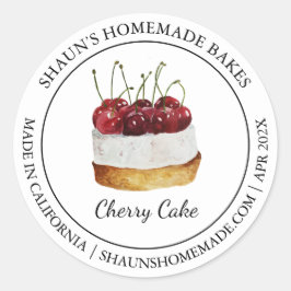 Cake Baking Modern label