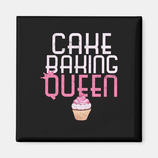 Cake Baking Queen Cupcake bakkerij Magneet (Voorkant)