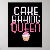 Cake Baking Queen Cupcake bakkerij Poster (Voorkant)