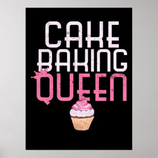 Cake Baking Queen Cupcake bakkerij Poster