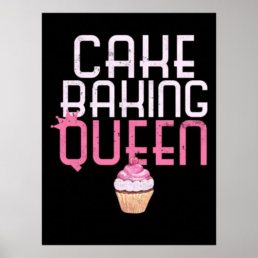 Cake Baking Queen Cupcake bakkerij Poster (Voorkant)