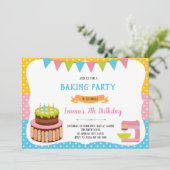 Cake bakken Versieren Uitnodiging (Staand voorkant)