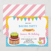 Cake bakken Versieren Uitnodiging (Voorkant / Achterkant)