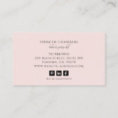 Cake Bakker Bakkerij Gebak Chef Catering Roze Visitekaartje (Achterkant)